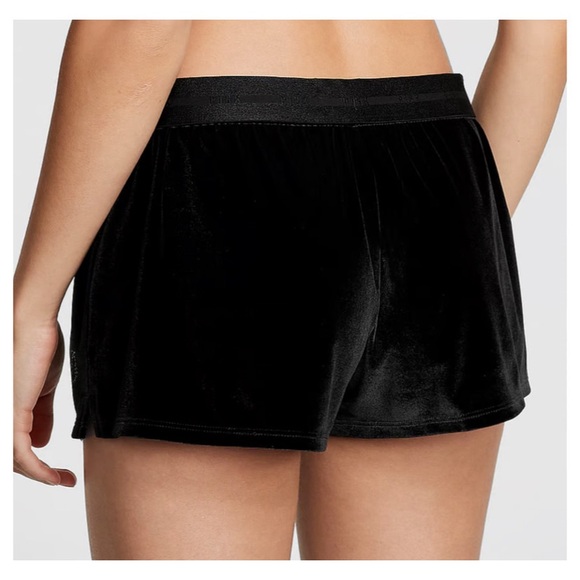 Victoria Secret PINK Set BRALETTE Size XS Boxy PJ Shorts BLACK VELVET Size S - Picture 7 of 12